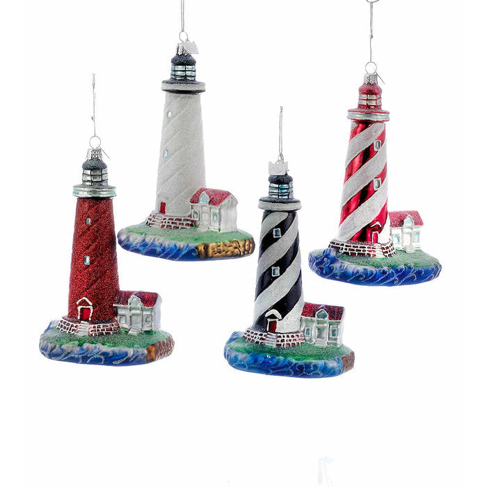 5.25"NOBLE GEMS LIGHTHOUSE ORN 4/A