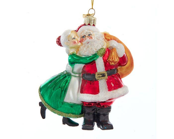 5"NOBLE GEMS SANTA+MRS CLAUS KISS