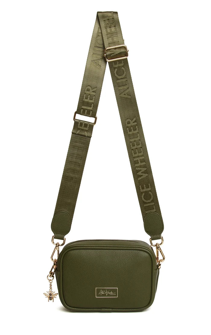 Alice Wheeler Olive Green Mini Soho Cross Body Bag