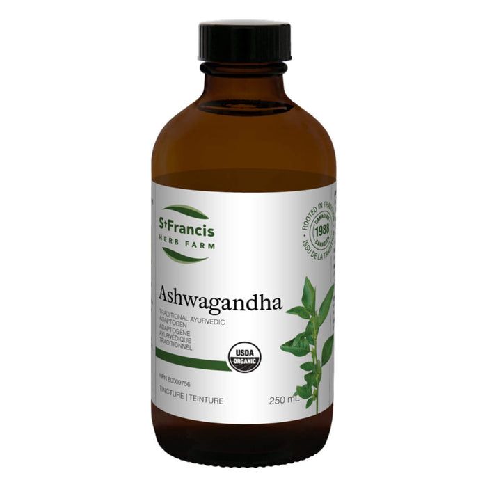 Bottle of St. Francis Herb Farm Ashwagandha 250ml