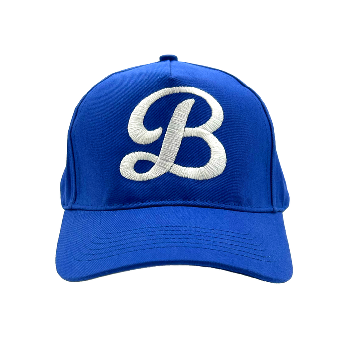 "B" With Buffalo City Seal Smiley Face Royal Cap