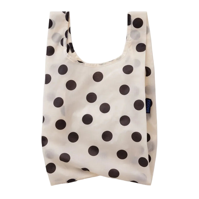 Cream and Black Polka Dot