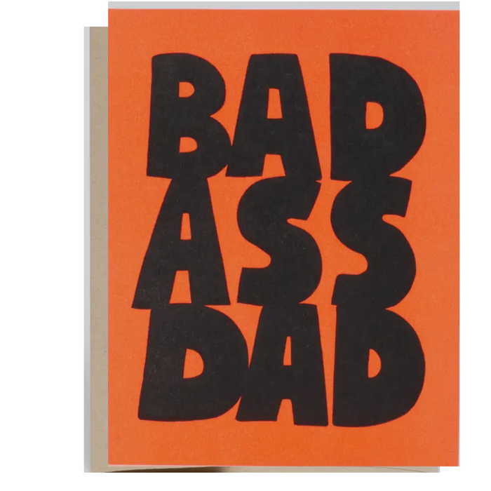 Bad ass dad greeting card