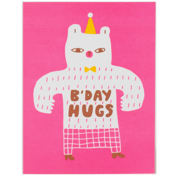 birthday bear hugs greeting card
