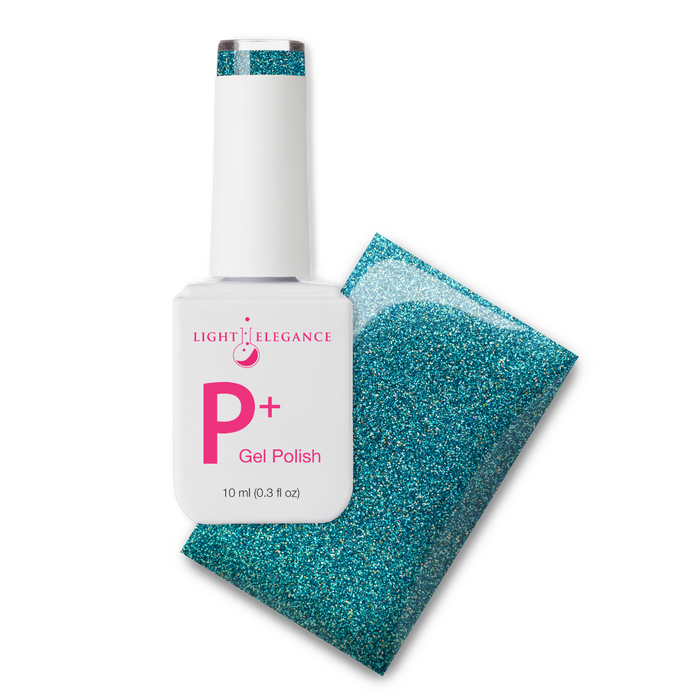 Blast Off Blue ~ P+ Glitter Gel Polish | Light Elegance