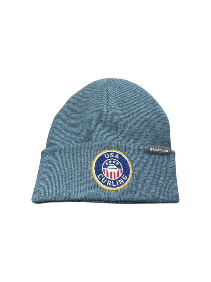 Blue USA Curling Columbia Beanie