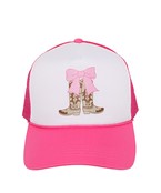 Bow & Cowgirl Boots Trucker Hat