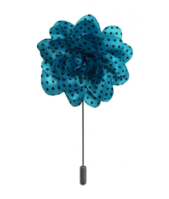 Brand Q Polka Dots Flower Boutonniere PL140 - The Suit Depot