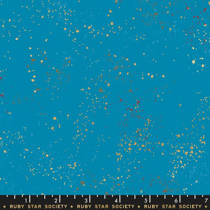 Bright Blue Metallic -Speckled- Fat Quarter