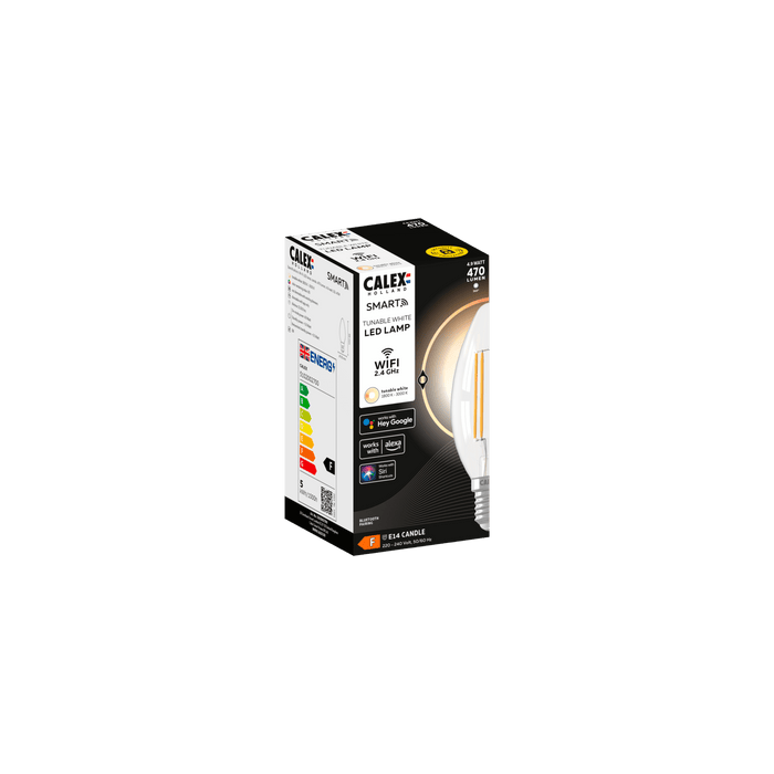 Calex Smart LED Bulb - E14 - Filament - B35 - Clear