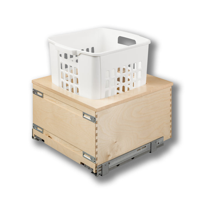 17 3/8 x 19 5/8 x 20 - Blum Movento Slides, 1.3 Bushel Hamper