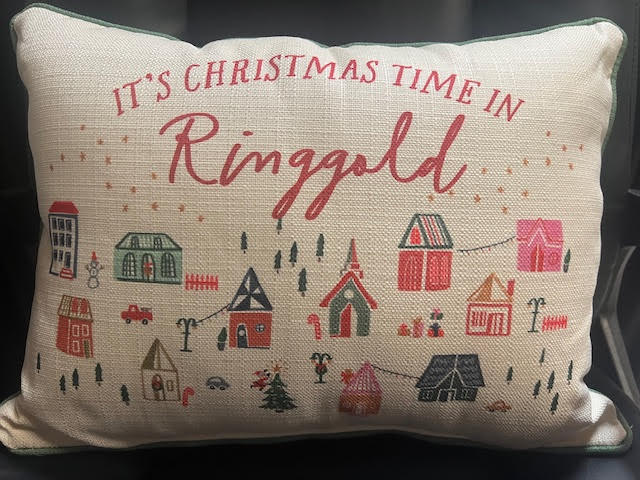 CHRISTMAS TIME IN THE CITY PILLOW RINGGOLD
