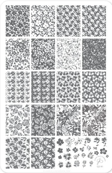 CJS-411 Garden Layers | Clear Jelly Stamping Plate