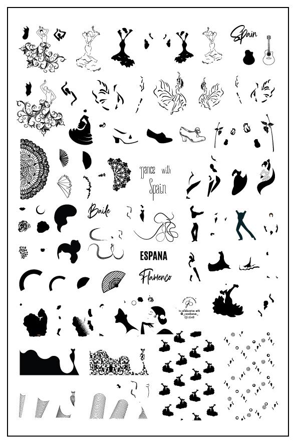CJSLC-060 Dance With Spain | Clear Jelly Stamping Plate