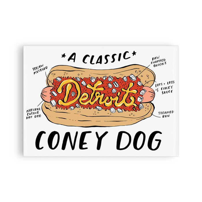 Detroit Coney Dog Magnet - City Bird