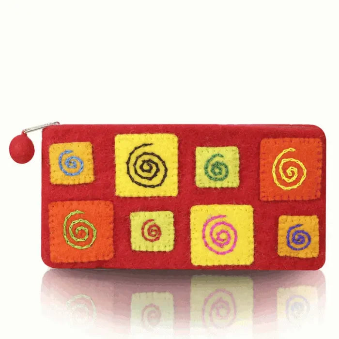 Felted Stitched and Hand Needle Pencil Case