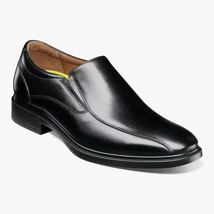 Florsheim SHOES Florsheim Mens Forecast Solid Black Slip-on Leather Dress Shoes - Wide