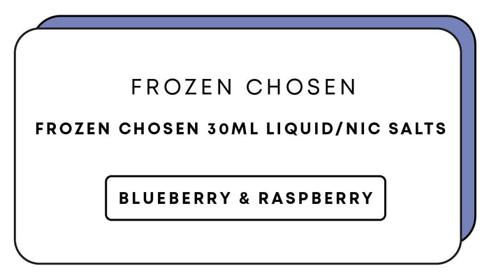 Frozen Chosen 30mL Nic Salts | Blueberry & Raspberry-Image 1