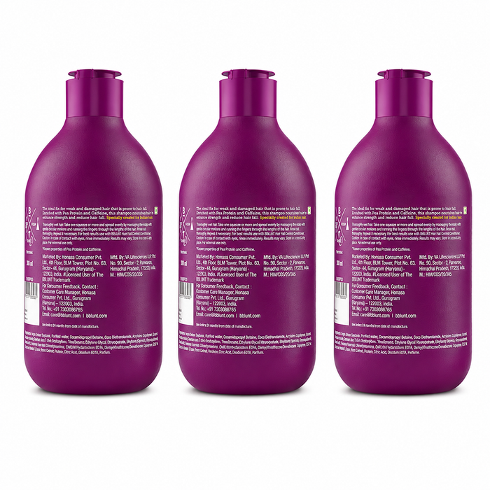Hair Fall Control Shampoo with Pea Protein & Caffeine for Stronger Hair - 300 ml(Pack of 3)
