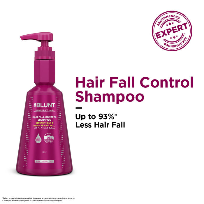 Hair Fall Control Shampoo with Pea Protein & Caffeine for Stronger Hair - 650 ml