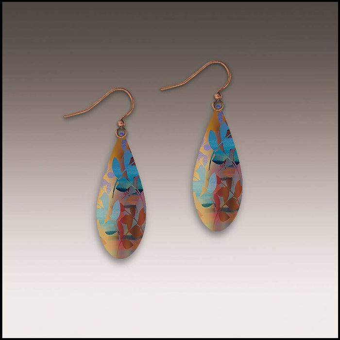 Illustrated Light & DC Designs - Desert Haze Foliage Dew Drop Handmade Earrings