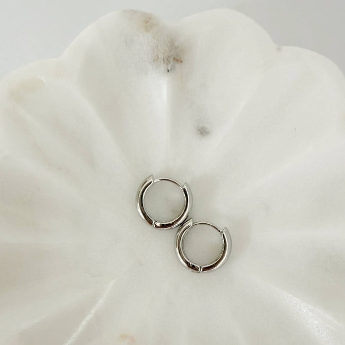 Jake Chunky Huggie Hoops Earrings Gold Filled