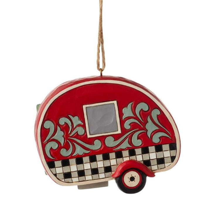 JS Highland Santa Camper Ornament