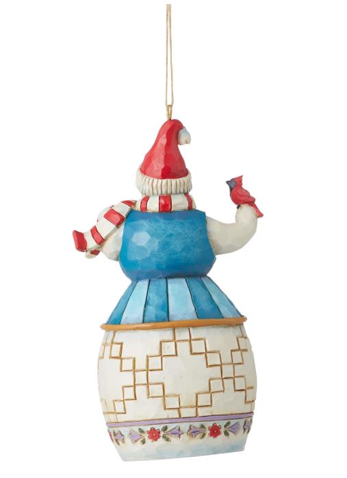 JS HWC Snowman & Cardinal Ornament