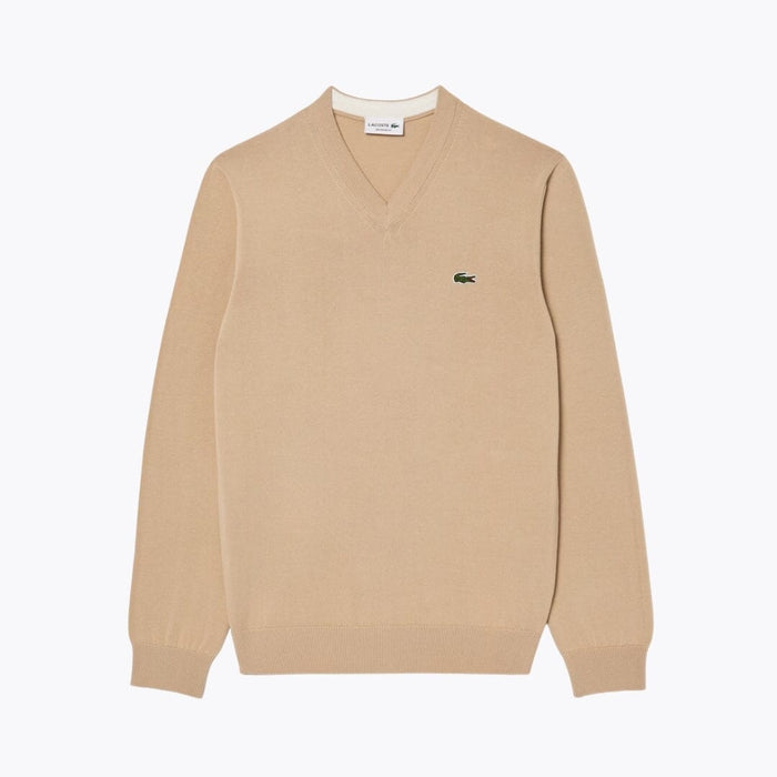 LC Monochrome Cotton V-neck Sweater