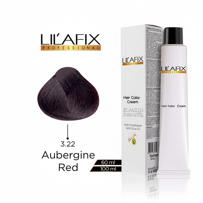 Lilafix Professional Hair Color Cream 3.22 Aubergine Red 100ml