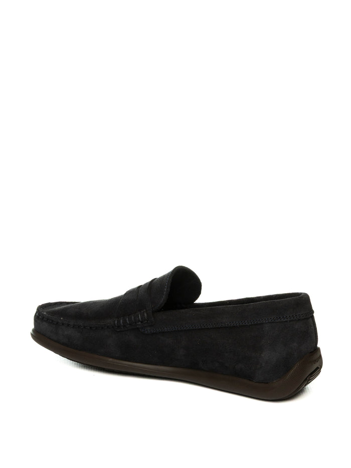 FRAU Mocassino camoscio blu 14B2 CASTORO-BLU
