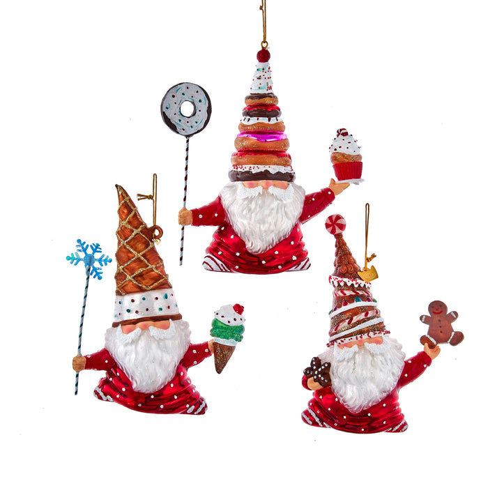 Noble Gems™ Glass Gnome Ornaments, 3 Assorted