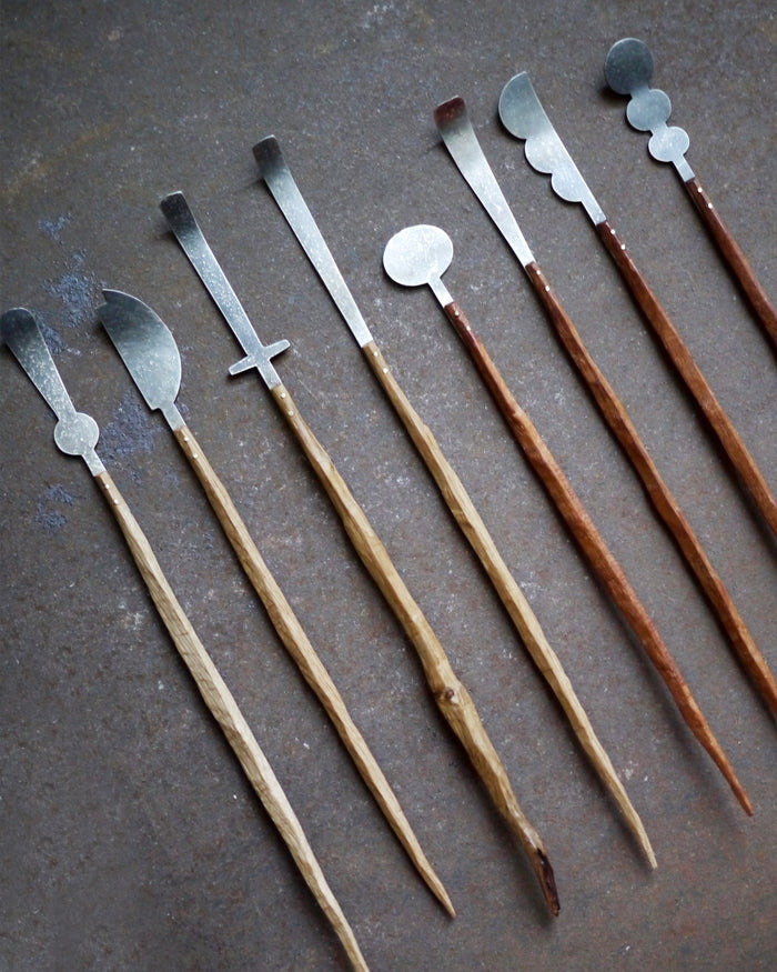 Oak Sprout Chashaku Tea Ladle - Cross