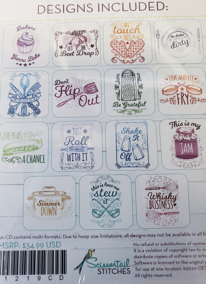 OESD Scissortail Stitches Punny Kitchen 51219
