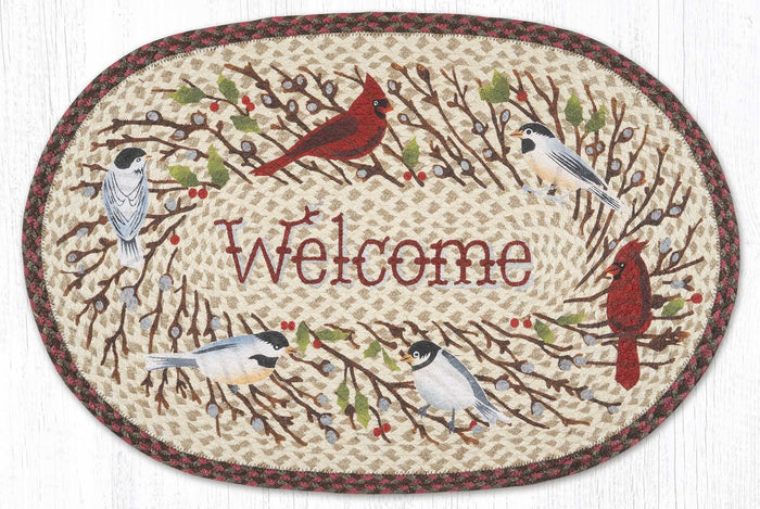 OP-780 Welcome Birds Oval Rug