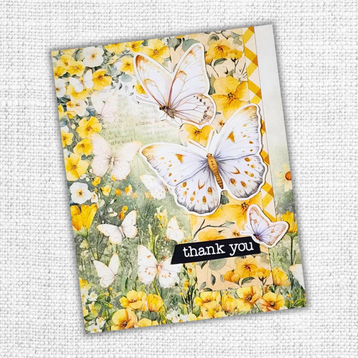 Paper Rose - 6X6 Paper Collection - Bees & Butterflies Basics. Available at Embellish Away located in Bowmanville Ontario Canada. Example by brand ambassador.