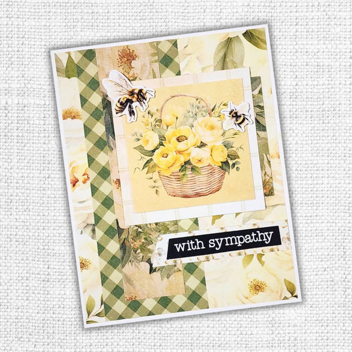 Paper Rose - 6X6 Paper Collection - Bees & Butterflies. Available at Embellish Away located in Bowmanville Ontario Canada. Example by brand ambassador.