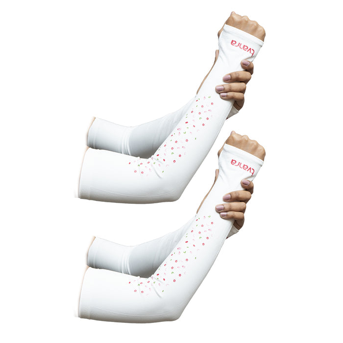 white arm sleeve for girls pack of 2