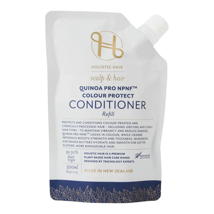 Holistic Hair conditioner refill pack on a white background
