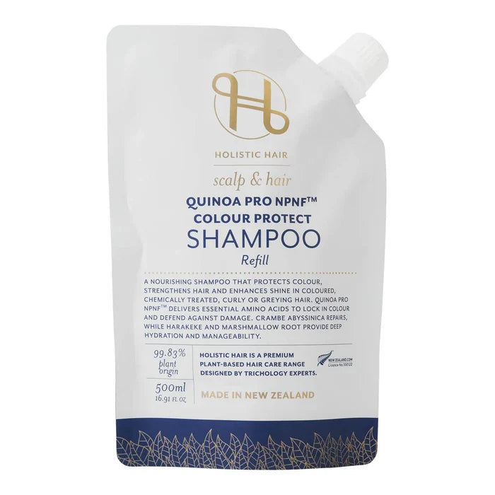 Holistic Hair shampoo refill pack on a white background