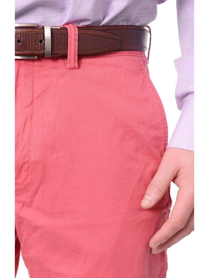 Ralph Lauren PANTS Ralph Lauren Mens Solid Red Washable Regular Fit Hemmed Stretch Chino Pants