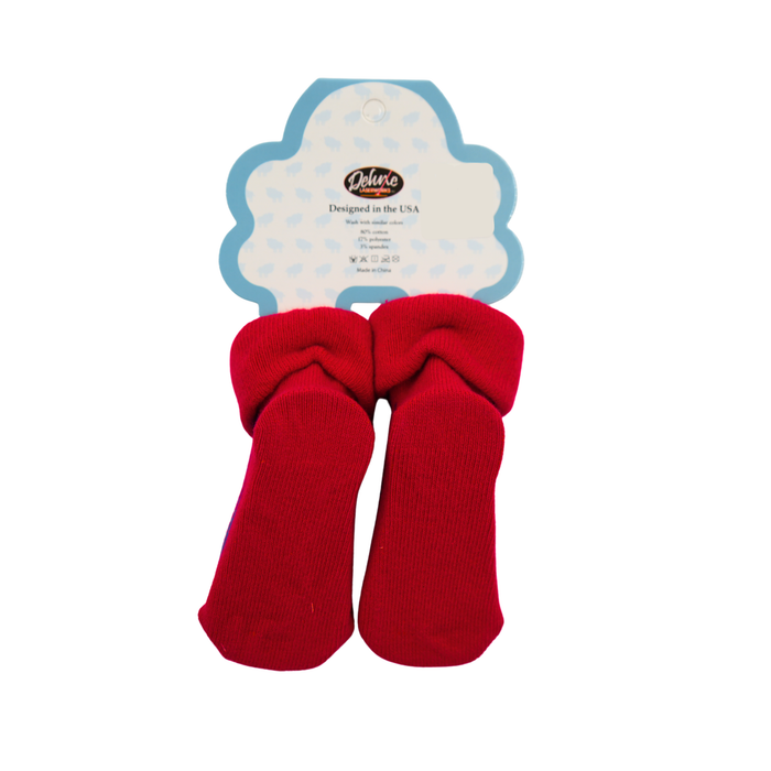 Red & Royal Blue Baby Buffalo Socks