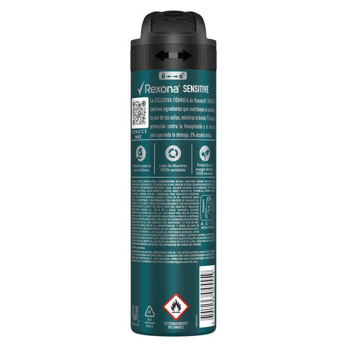 Rexona Men Sensitive Antitranspirante Aerosol (Imported )(UI) 150ml
