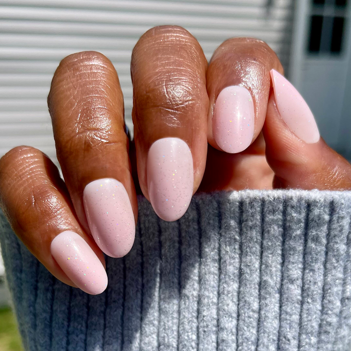 Rose Gradient Shimmer - Press-On | Medium | Oval