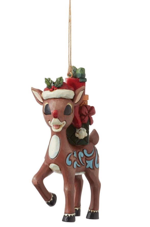 RRNJS Rudolph w/ Stacked Present Ornament