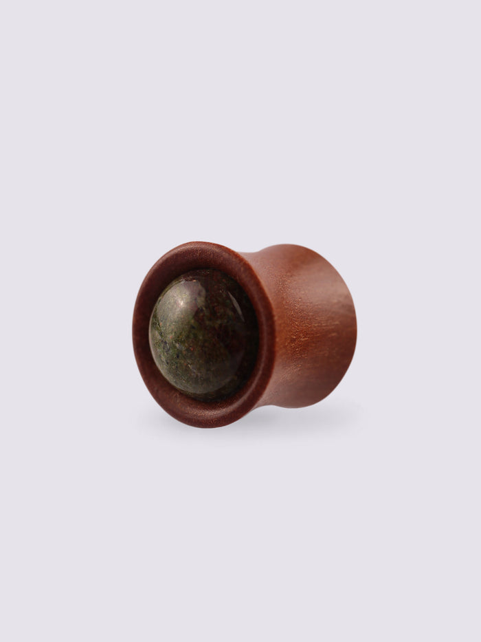 Saba Wood African Turquoise Plug 11mm | Brown-Image 1