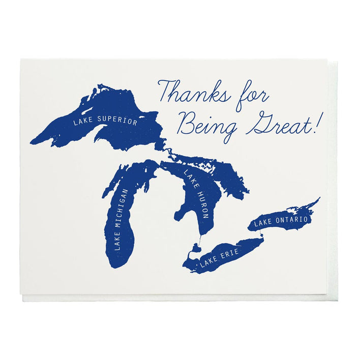 Thanks for Being Great Letterpress Card - City Bird