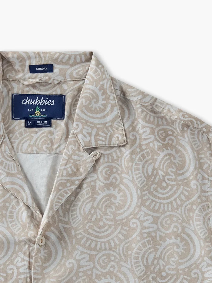 The Screen Saver (Rayon Sunday Shirt) - Taupe - Image 6 - Chubbies Shorts