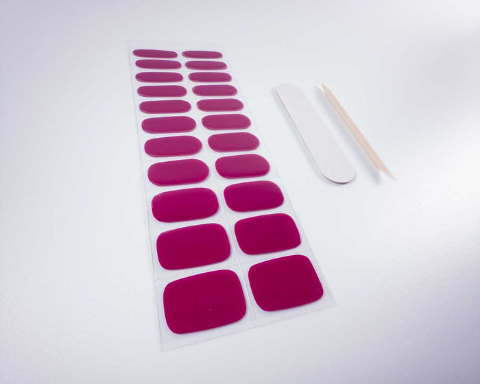 UV-Free Gel Nail Wraps – Pink Punch