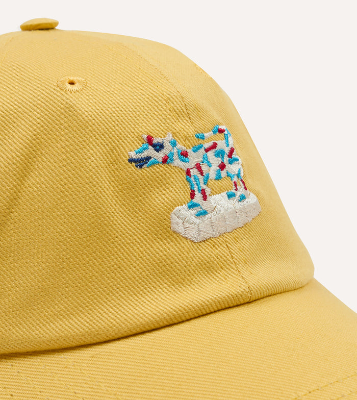 Yellow 'Cow Figurine' Cotton Twill Baseball Cap